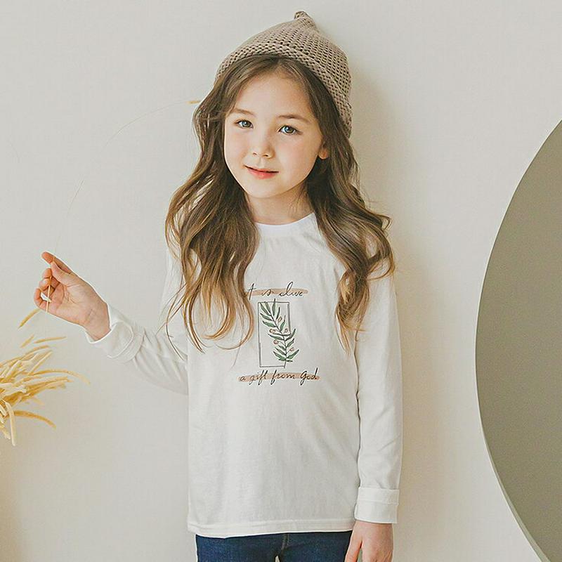 【新作10%OFF】プリント長袖Tシャツ(アイボリー)・p005762 キッズ【3~8才】【tops】【トップス Tシャツ 長袖