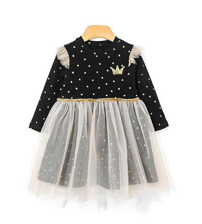 ドットチュールワンピース・p005404 キッズ【3~8才】【ops】【ワンピース ミディ丈 ミディワンピース 長袖 チュール 透け感 シアー シースルー ドット 柄 かわいい 可愛い 女の子 春 秋 韓国 韓国子供服 子供 こども 子供服 こども服】【KIDS】