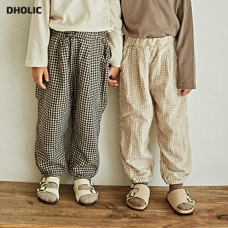 【新作10%OFF】ギンガムチェックパンツ・u06408 キッズ【3~8才】【pt】【パンツ ズボン ロングパンツ 長ズボン チ