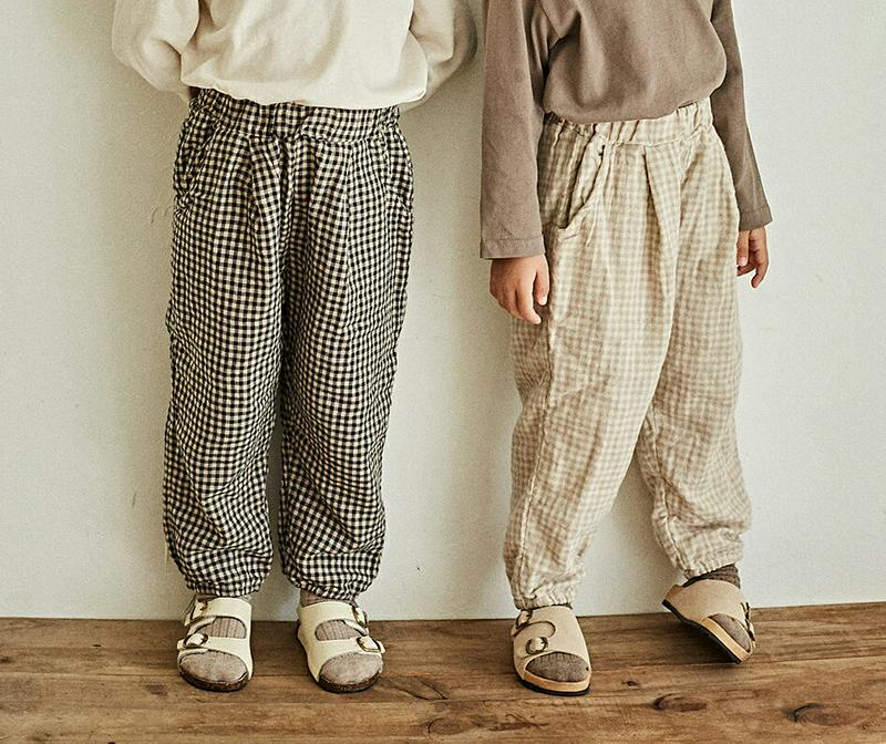 【新作10%OFF】ギンガムチェックパンツ・u06408 キッズ【3~8才】【pt】【パンツ ズボン ロングパンツ 長ズボン チ