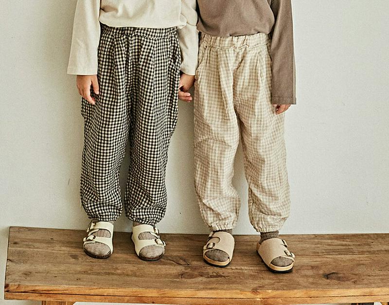 【新作10%OFF】ギンガムチェックパンツ・u06408 キッズ【3~8才】【pt】【パンツ ズボン ロングパンツ 長ズボン チ