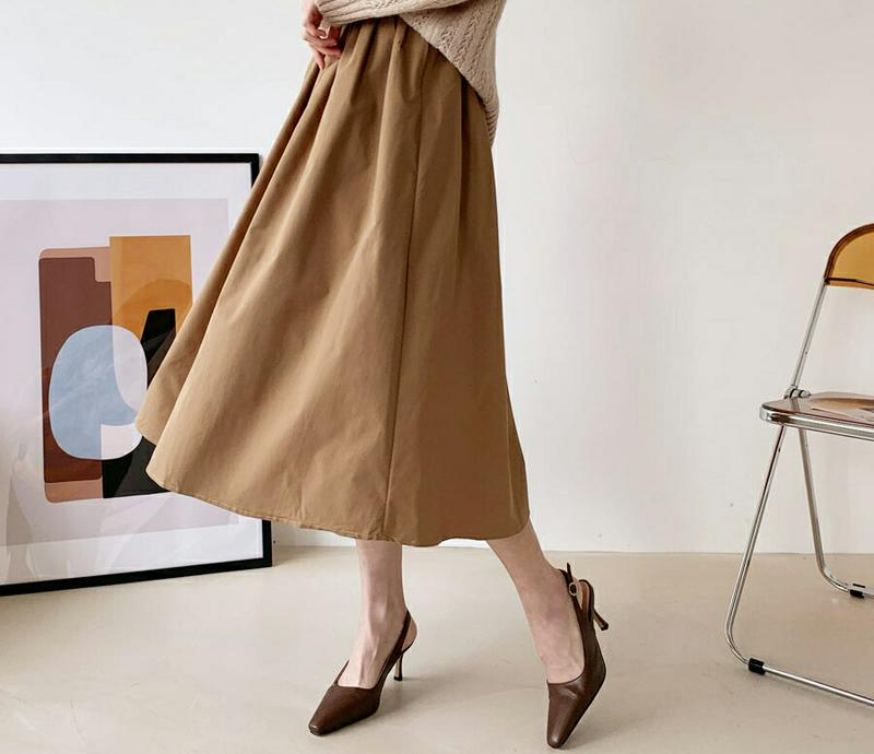 【新作10%OFF】ギャザーロングスカート・全2色・b60837 レディース【sk】【韓国 ファッション ボトムス スカート ロ
