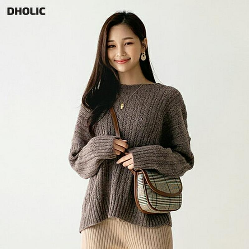 【新作10%OFF】アルパカ混ルーズニット・全4色・b60818 レディース【tops】【韓国 ファッション トップス ニット 
