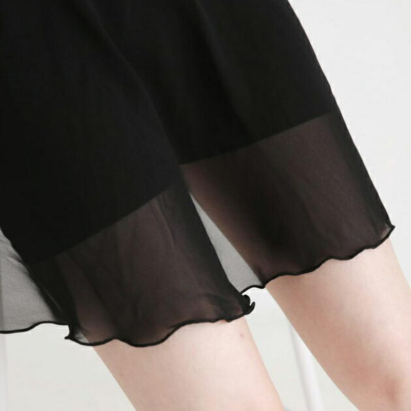 インナースカートパンツ・全3色・b64477 レディース【acc】 韓国ファッション インナー インナーウェア ミニ丈 スカートパンツ インナーパンツ シフォン レイヤード ウエストゴム 楽ちん シンプル 春 秋 ハイホリHIHOLLI