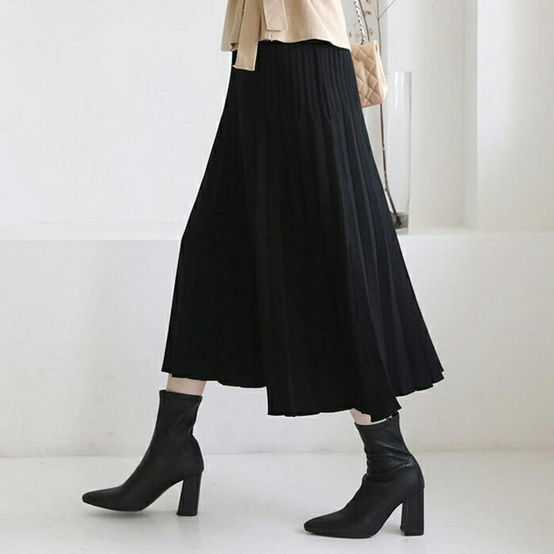 【新作10%OFF】プリーツニットフレアスカート・全3色・b64469 レディース【sk】【韓国 ファッション ボトムス スカー