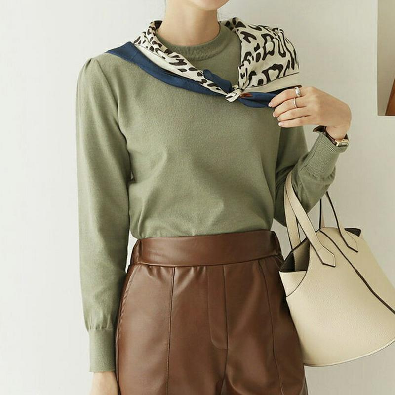 【新作10%OFF】ギャザースリーブニット・全4色・t64447 レディース【tops】【韓国 ファッション トップス ニット 