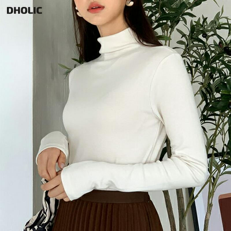 【新作10%OFF】モックネックTシャツ・全3色・t60810 レディース【tops】【韓国 ファッション トップス Tシャツ 