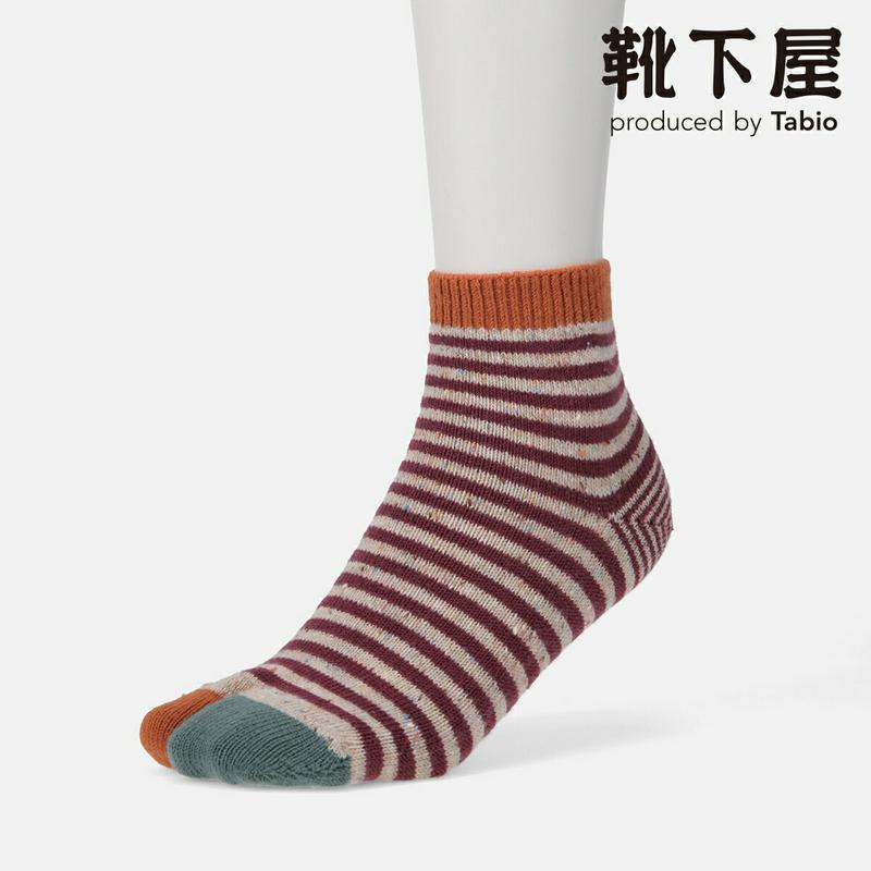 【全品送料無料★〜12/26 23:59迄】【あす楽】【Tabio】 毛混足袋ボーダーショートソックス / 靴下屋 靴下 タビオ くつ下 足袋 たび タビ 足袋靴下 ショート レディース 日本製 2012ka