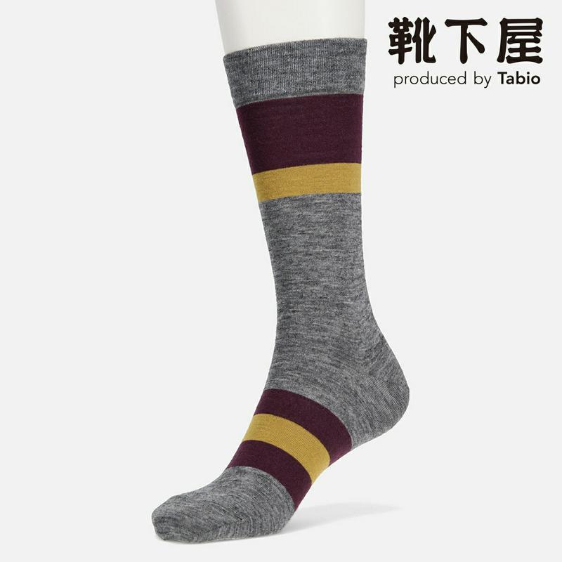 【全品送料無料★〜12/26 23:59迄】【あす楽】【Tabio】 毛混太ボーダーソックス / 靴下屋 靴下 タビオ くつ下 ハイカット レディース 日本製 2012ka