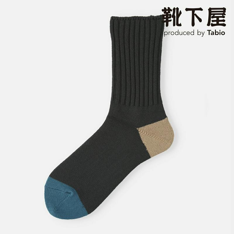 【全品送料無料★〜6/11 23:59迄】【あす楽】【靴下屋】 かかとつま先カラーソックス / 靴下 タビオ Tabio くつ下 クルー レディース 日本製