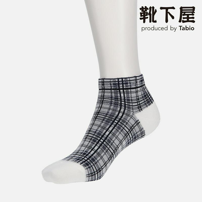 【あす楽】50%OFF【靴下屋】 毛混チェック柄スニーカー用ソックス / 靴下 タビオ Tabio くつ下 レディース 日本製 2101sl