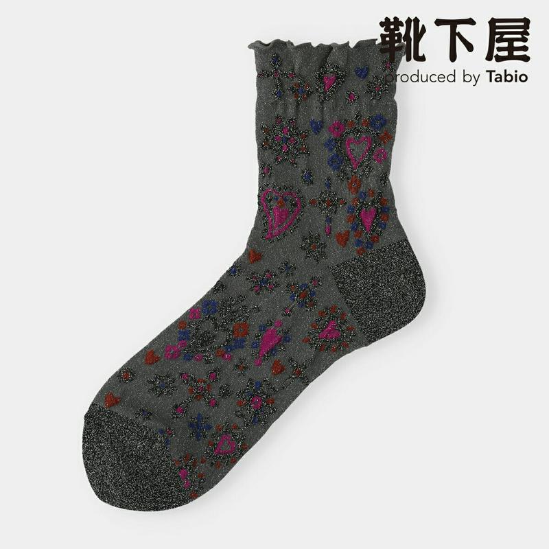 【あす楽】50%OFF【靴下屋】 メロウジュエリーモチーフショートソックス / 靴下 タビオ Tabio くつ下 ショート レディース 日本製 2101sl