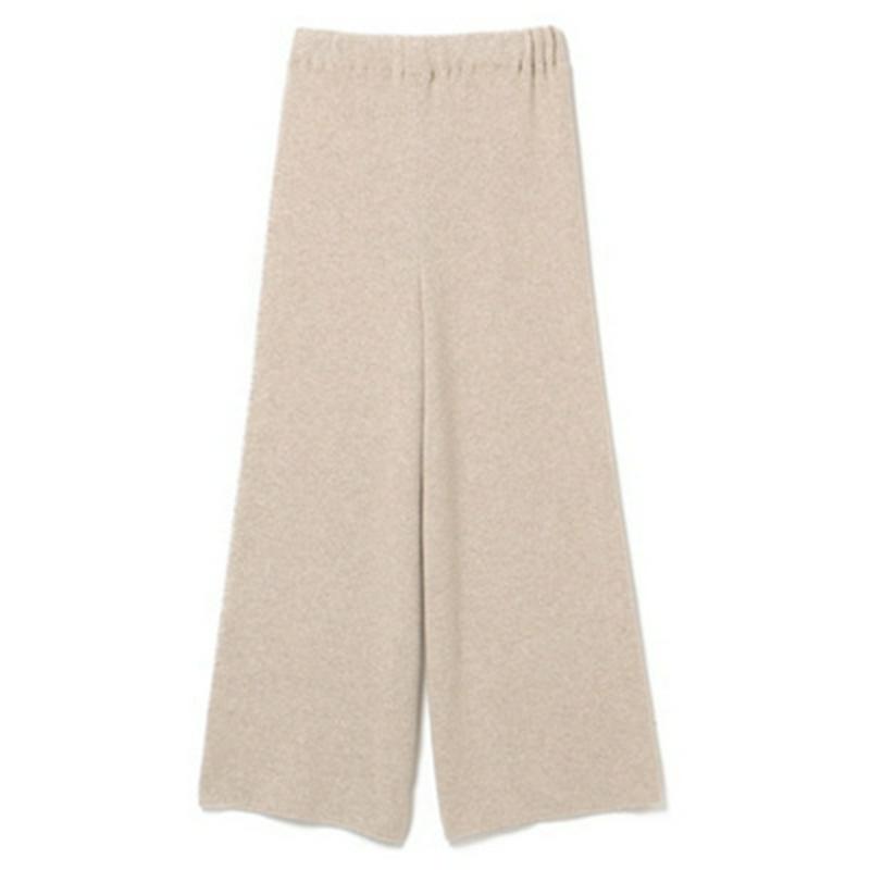 【福田麻琴さん×UTOコラボ】【洗える】カシミヤリラックスニットパンツ