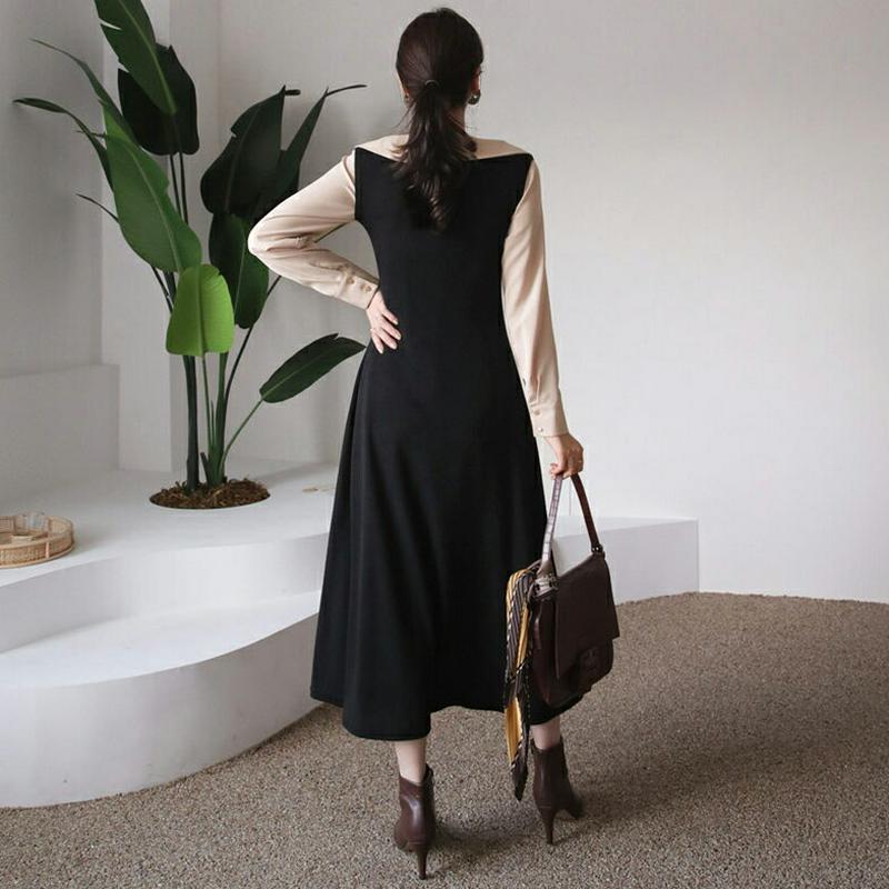 【新作10%OFF】スクエアワンピース・全3色・t64517 レディース【ops】【韓国 ファッション ワンピース ロングワンピ