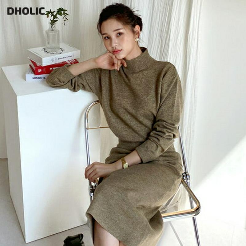 【新作10%OFF】ハーフネックニット&HラインスカートSET・全5色・t60871 レディース【ops】【韓国 ファッション 