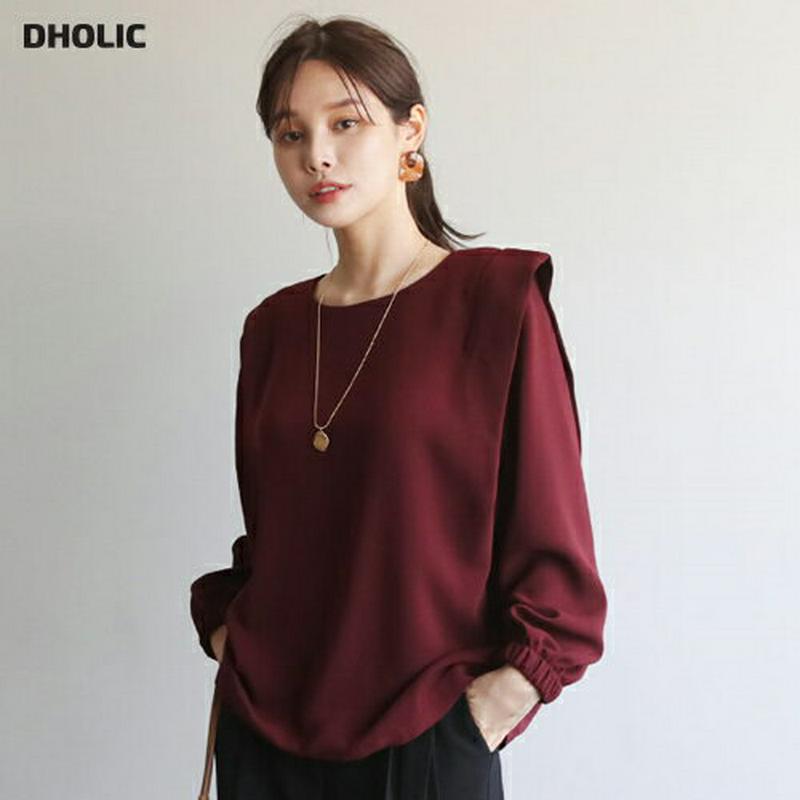【新作10%OFF】ショルダータックブラウス・全3色・t64502 レディース【bl】【韓国 ファッション トップス ブラウス 