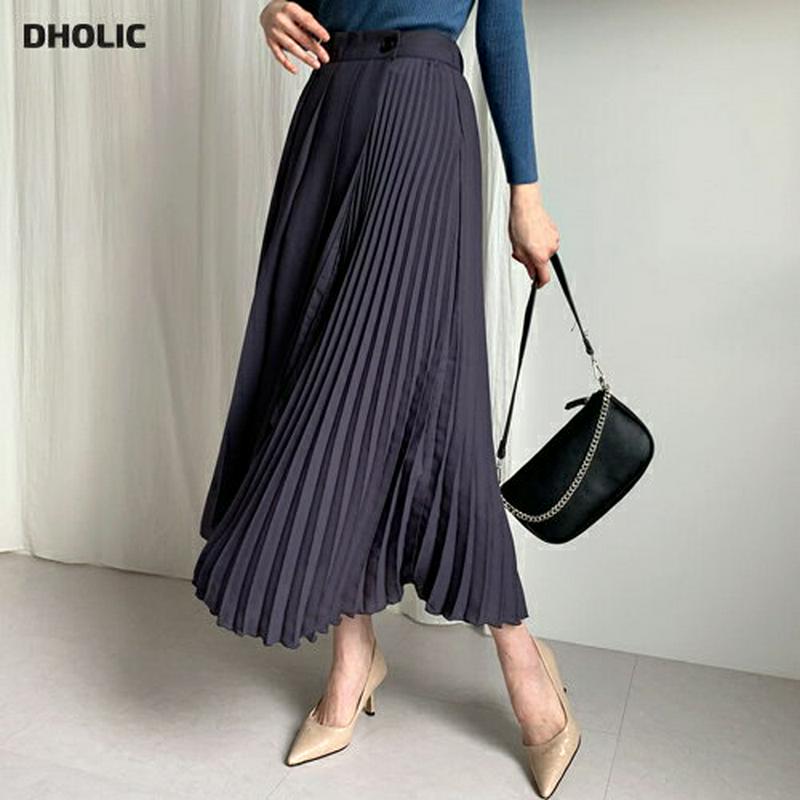 【新作10%OFF】プリーツラップロングスカート・全4色・b60878 レディース【sk】【韓国 ファッション ボトムス スカー