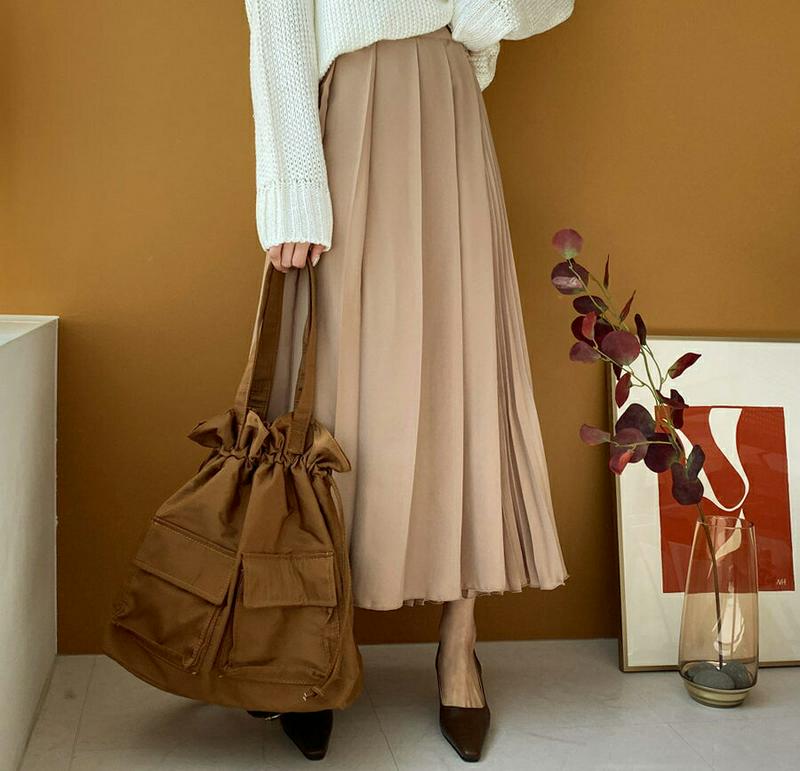 【新作10%OFF】プリーツラップロングスカート・全4色・b60878 レディース【sk】【韓国 ファッション ボトムス スカー