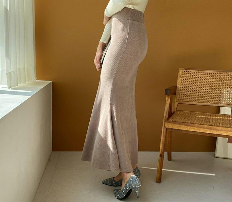 【新作10%OFF】リブマーメイドスカート・全3色・t60873 レディース【sk】【韓国 ファッション ボトムス スカート ロ