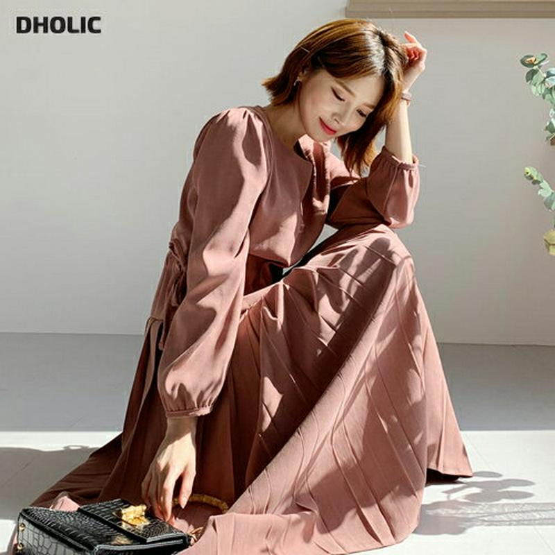 【新作10%OFF】プリーツストリングワンピース・全4色・t60867 レディース【ops】【韓国 ファッション ワンピース ロ