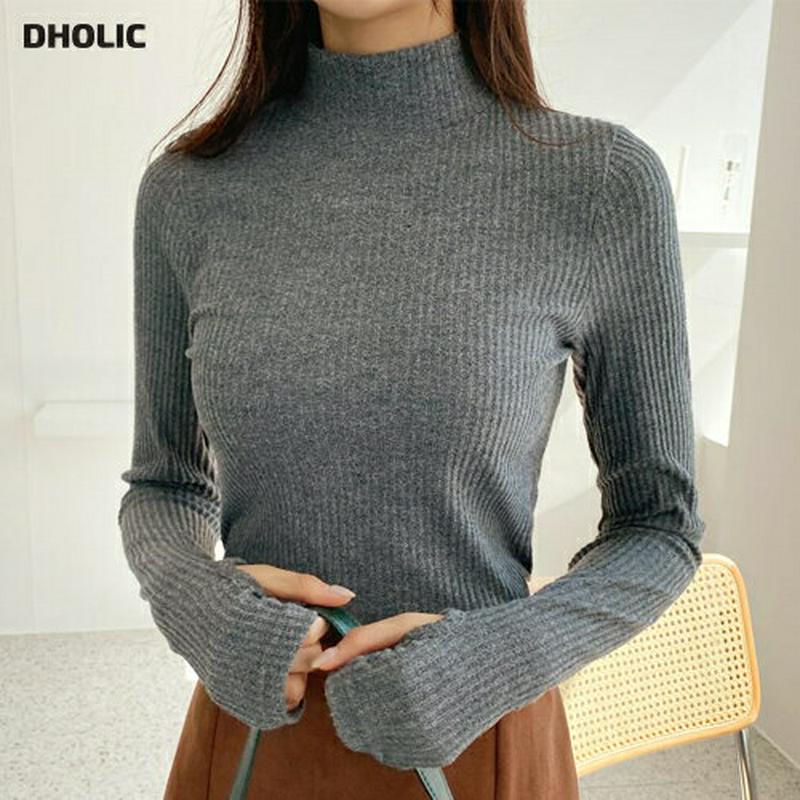 【新作10%OFF】起毛ハーフネックTシャツ・全4色・t60854 レディース【tops】【韓国 ファッション トップス Tシャ