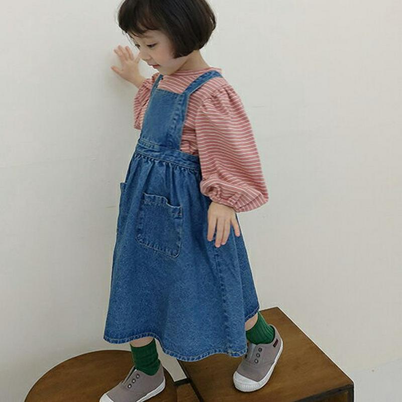 【新作10%OFF】フレアデニムサロペットスカート・u06966 キッズ【3~8才】【ops】【サロペット サロペットスカート 