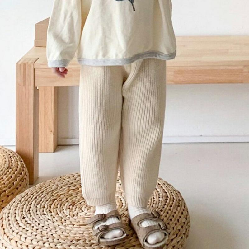 【新作10%OFF】ニットパンツ・u06973 キッズ【3~8才】【pt】【パンツ ズボン ニット ニットパンツ 単色 無地 シ
