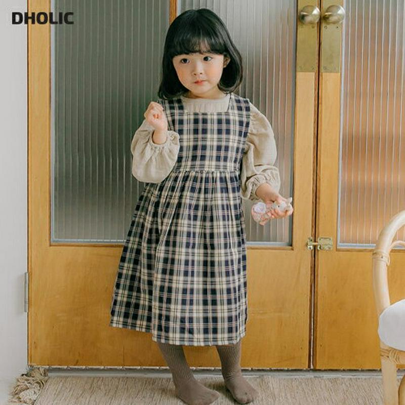 【新作10%OFF】スリーブレスチェック柄ワンピース・u06935 キッズ【3~8才】【ops】【ワンピース ロング ロングワン