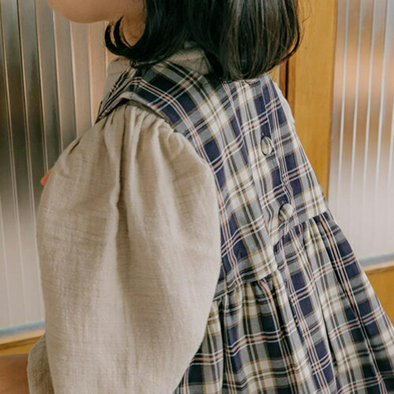 【新作10%OFF】スリーブレスチェック柄ワンピース・u06935 キッズ【3~8才】【ops】【ワンピース ロング ロングワン