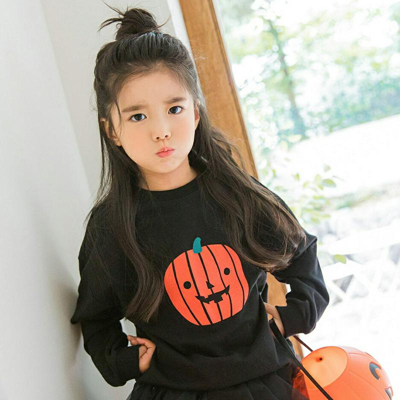 【新作10%OFF】カボチャプリントスウェット・p006990 キッズ【3~8才】【tops】【トップス スウェット トレーナー