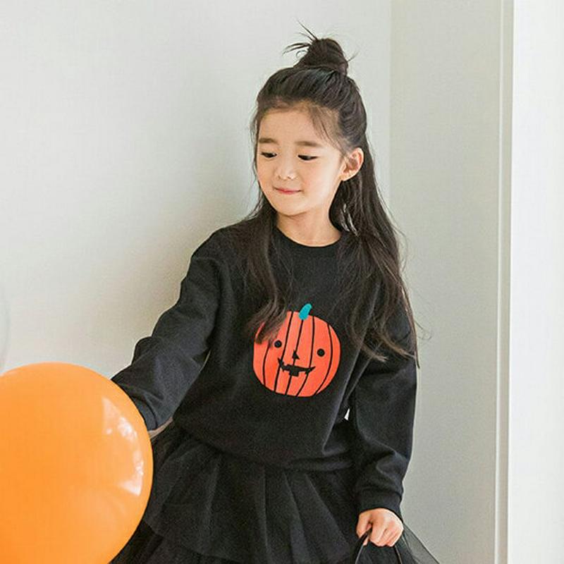 【新作10%OFF】カボチャプリントスウェット・p006990 キッズ【3~8才】【tops】【トップス スウェット トレーナー