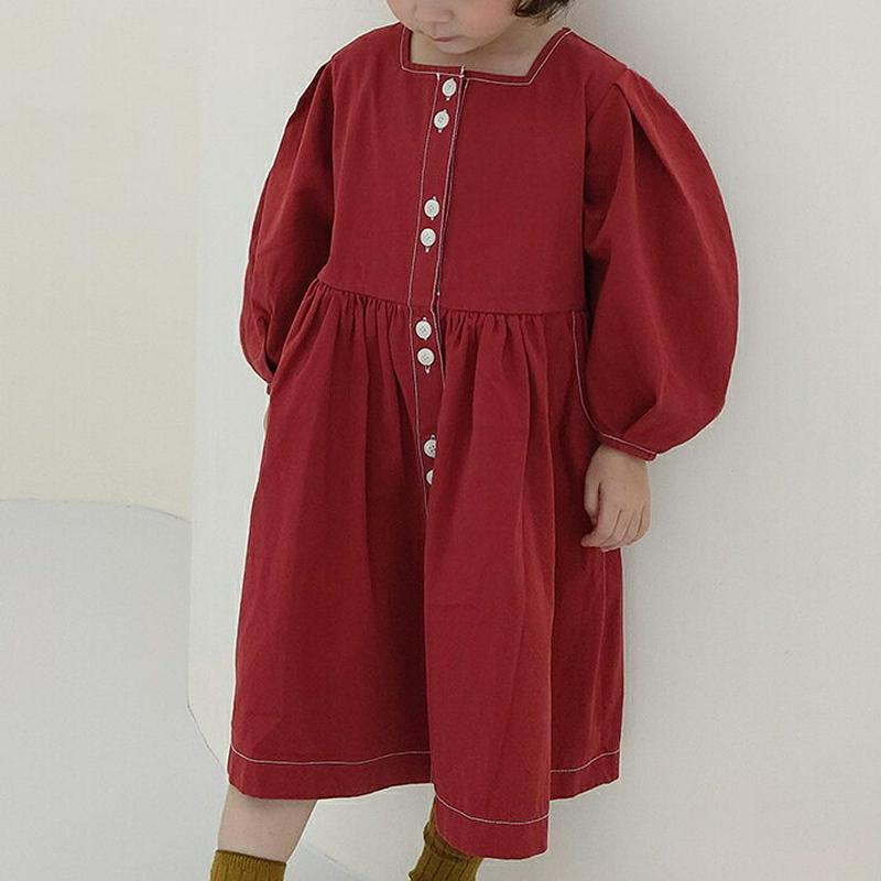 【新作10%OFF】ステッチパフスリーブワンピース・u06971 キッズ【3~8才】【ops】【ワンピース ロング ロングワンピ