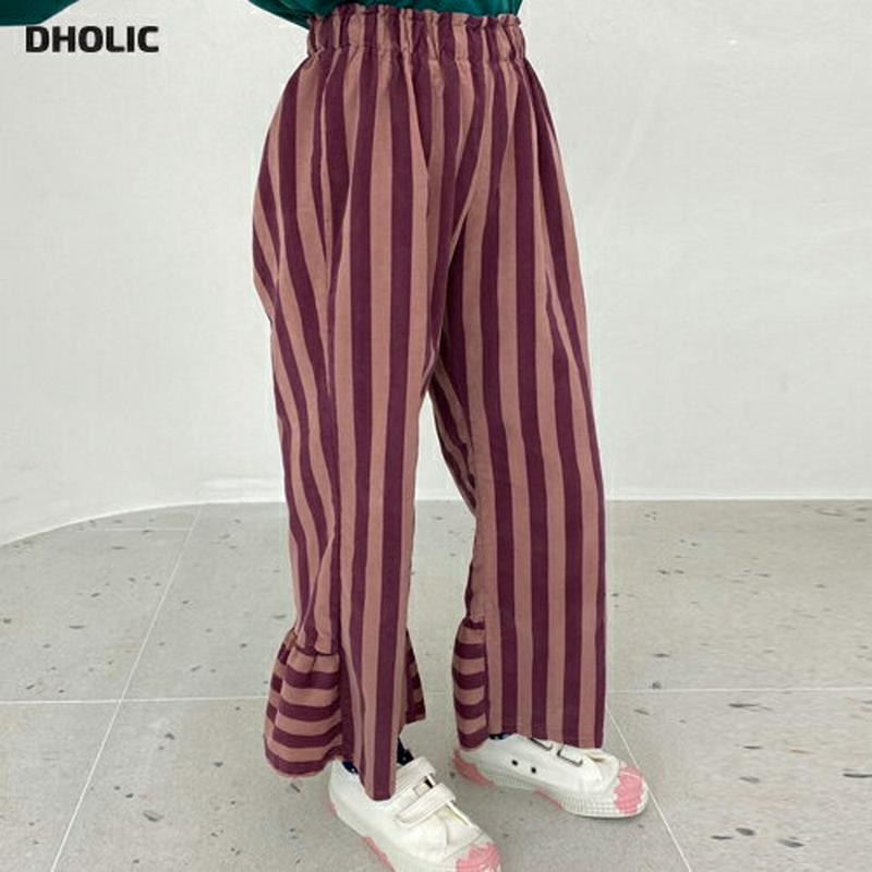 フレアストライプパンツ・u05801 キッズ【3~8才】【pt】【パンツ ズボン ロングパンツ 長ズボン ストライプ 柄 フレア