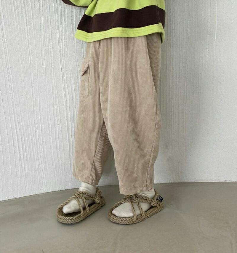 コーデュロイポケットパンツ・u05797 キッズ【3~8才】【pt】【パンツ ズボン ロングパンツ 長ズボン コーデュロイ カジ