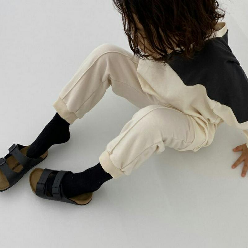 センタープレスパンツ・u05813 キッズ【3~8才】【pt】【パンツ ズボン ロングパンツ 長ズボン センタープレス 単色 無