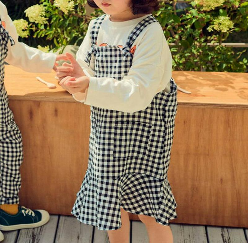 チェックフレアヘムワンピース・u06759 キッズ【3~8才】【ops】【ワンピース ロング ロングワンピース スリーブレス ノ