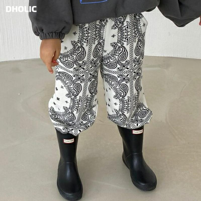 ペイズリーワイドパンツ・u05799 キッズ【3~8才】【pt】【パンツ ズボン ロングパンツ 長ズボン ペイズリー 柄 ワイド