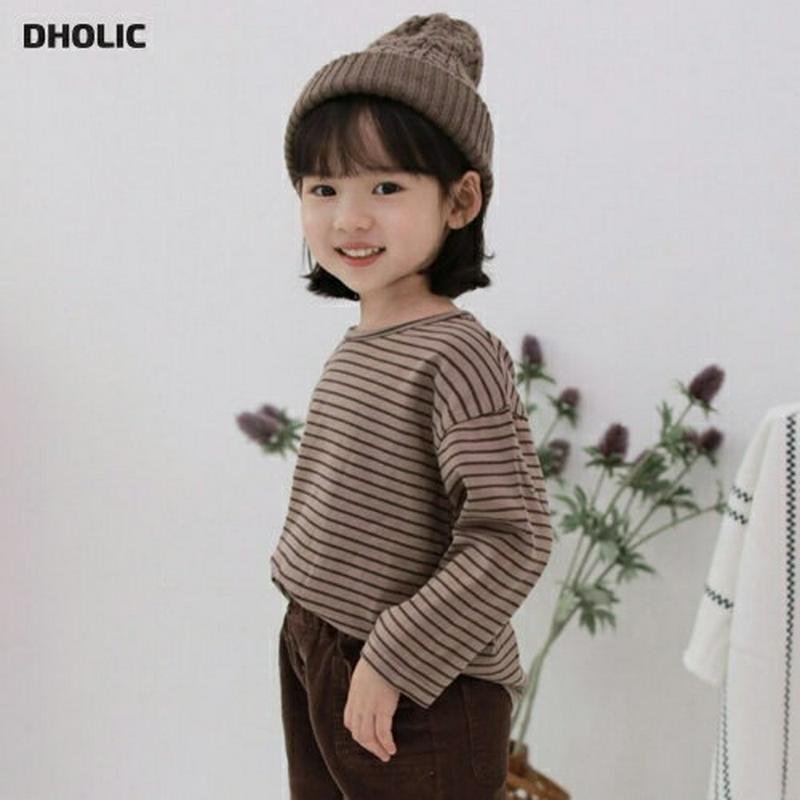 ボーダーTシャツ・u05923 キッズ【3~8才】【tops】【トップス Tシャツ 長袖 ロンT ボーダー 柄 カジュアル　ラフ