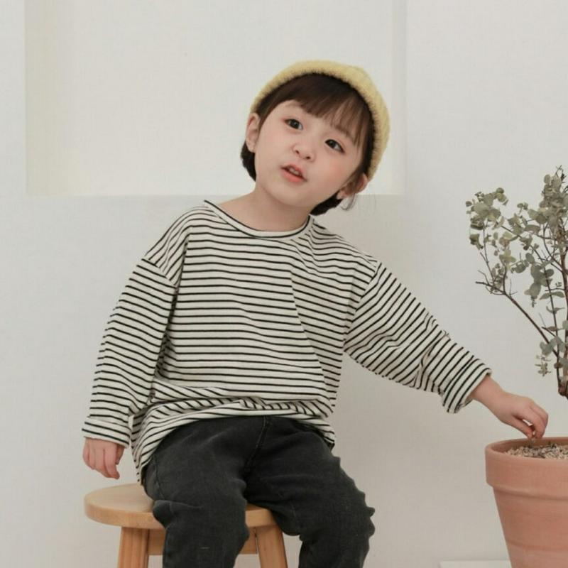 ボーダーTシャツ・u05923 キッズ【3~8才】【tops】【トップス Tシャツ 長袖 ロンT ボーダー 柄 カジュアル　ラフ
