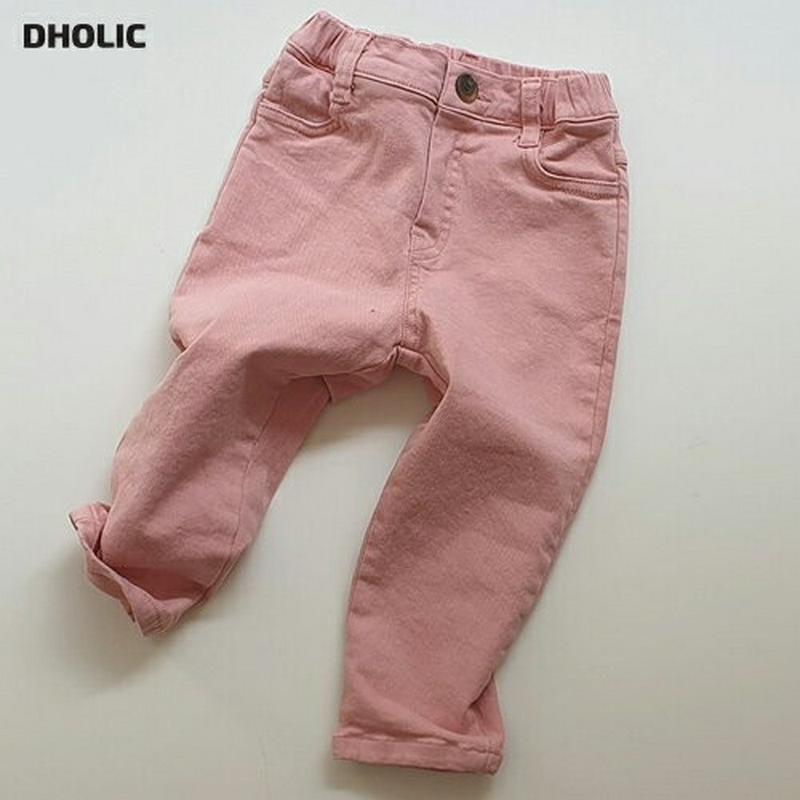ストレートカラーパンツ・u06699 キッズ【3~8才】【pt】【パンツ ズボン ロングパンツ 長ズボン 単色 無地 シンプル 