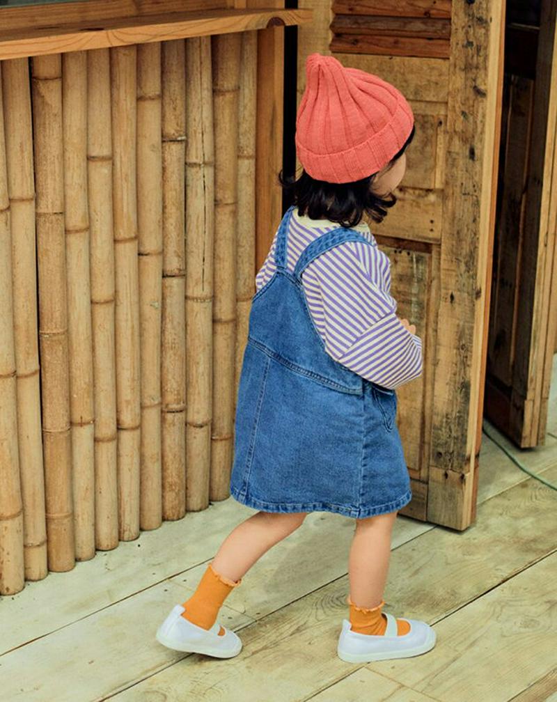デニムサロペットスカート・u06692 キッズ【3~8才】【sk】【サロペット デニム デニムサロペット スカート カジュアル 