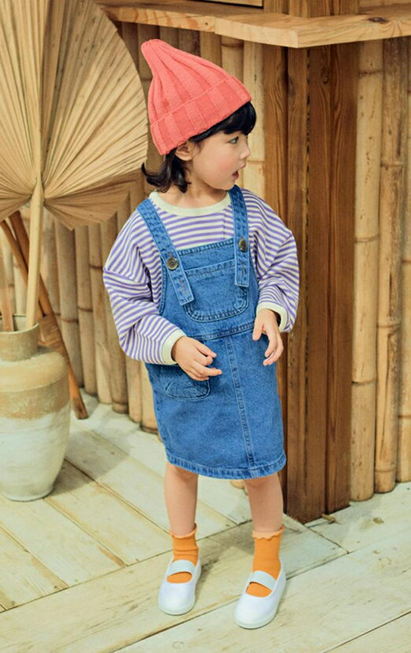 デニムサロペットスカート・u06692 キッズ【3~8才】【sk】【サロペット デニム デニムサロペット スカート カジュアル 