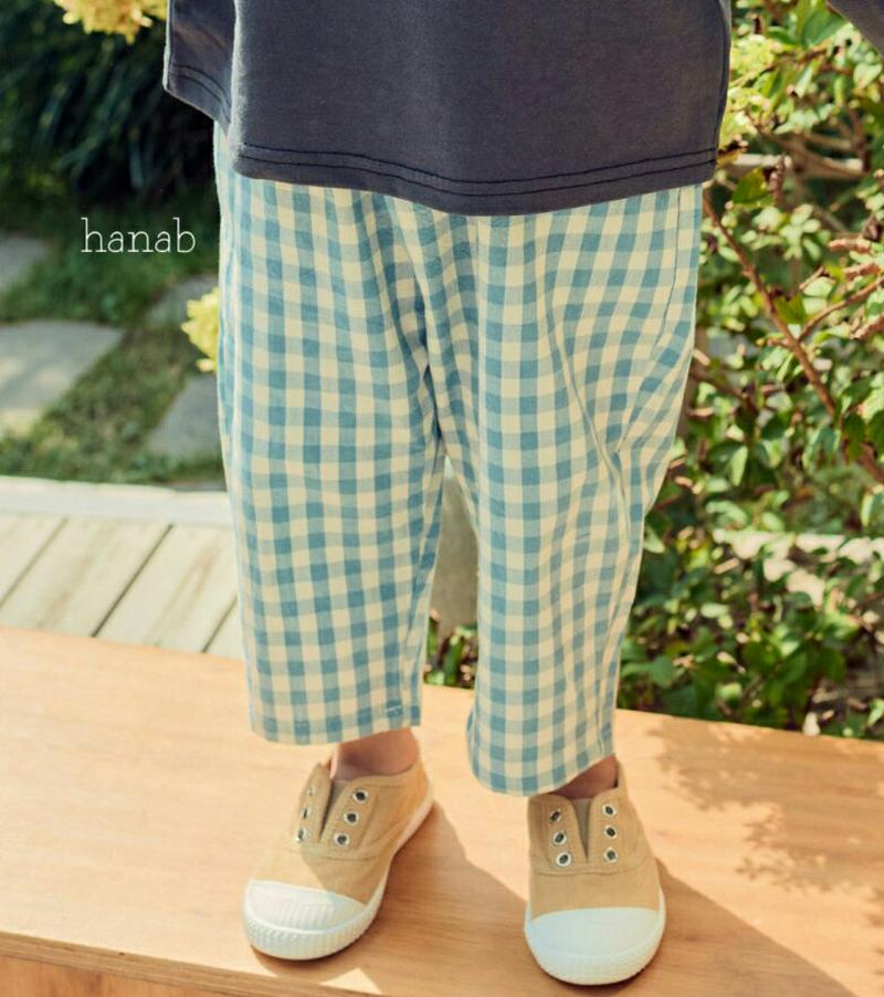 クロップドチェック柄パンツ・u06714 キッズ【3~8才】【pt】【パンツ ズボン ボトムス チェック柄 クロップド丈 カジュ