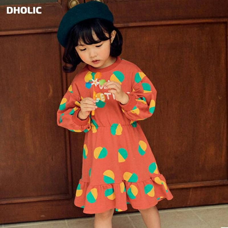 バイカラーパターンワンピース・u06701 キッズ【3~8才】【ops】【ワンピース ミディ丈 ミディワンピース 長袖 バイカラ