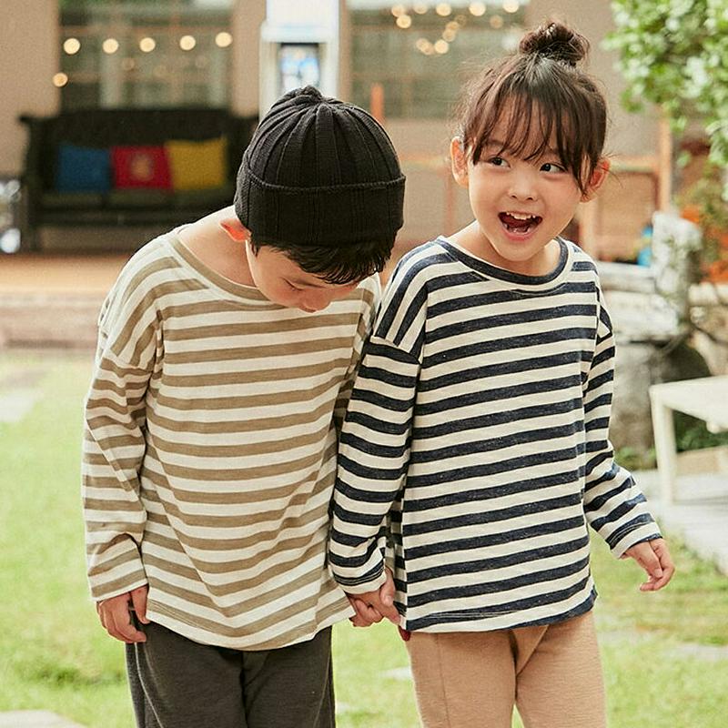 【新作10%OFF】ボーダー配色Tシャツ・u06487 キッズ【3~8才】【tops】【トップス Tシャツ 長袖 ロンT ボーダ