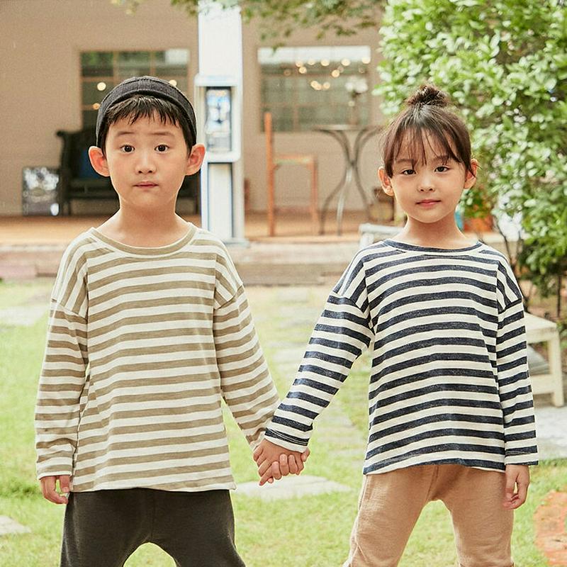 【新作10%OFF】ボーダー配色Tシャツ・u06487 キッズ【3~8才】【tops】【トップス Tシャツ 長袖 ロンT ボーダ
