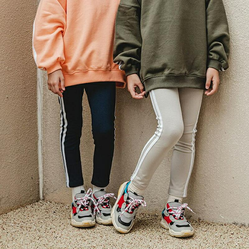 【新作10%OFF】ダブルラインレギンス・u06603 キッズ【3~8才】【pt】【レギンス パンツ ズボン　サイドライン ダブ