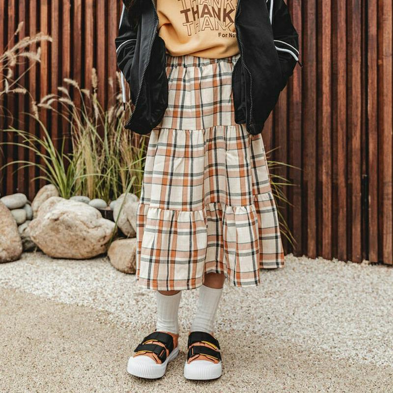 【新作10%OFF】チェックティアードスカート・u06623 キッズ【3~8才】【sk】【スカート ロング ロングスカート チェ