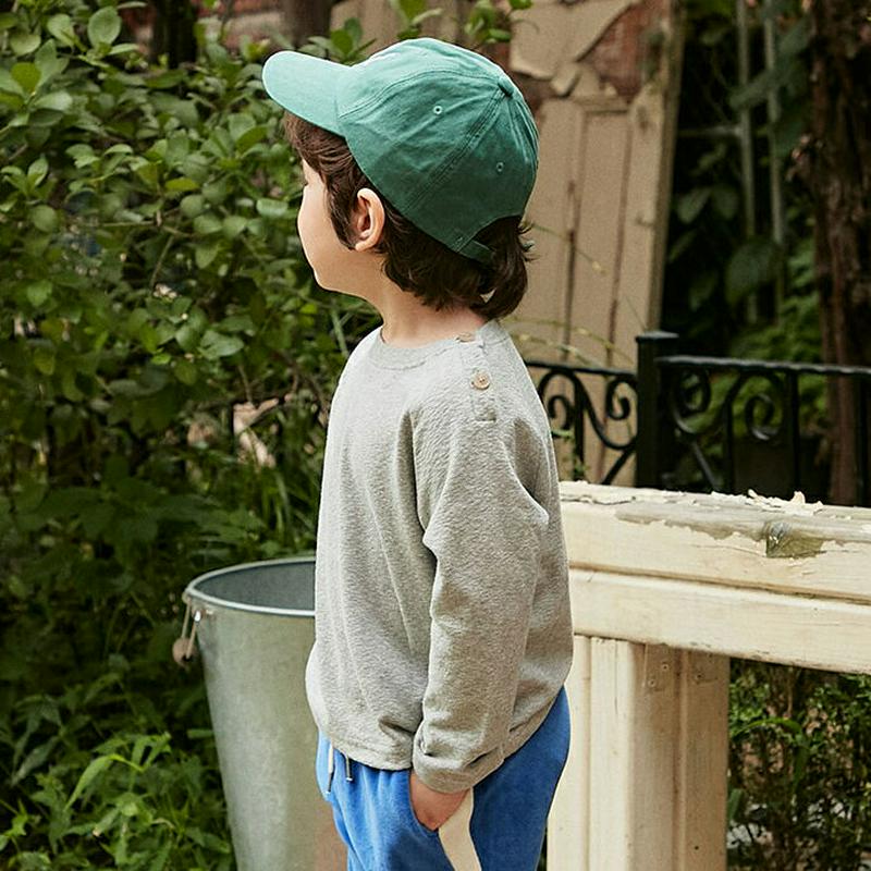 【新作10%OFF】ショルダーボタンTシャツ・u06473 キッズ【3~8才】【tops】【トップス Tシャツ 長袖 ロンT 単