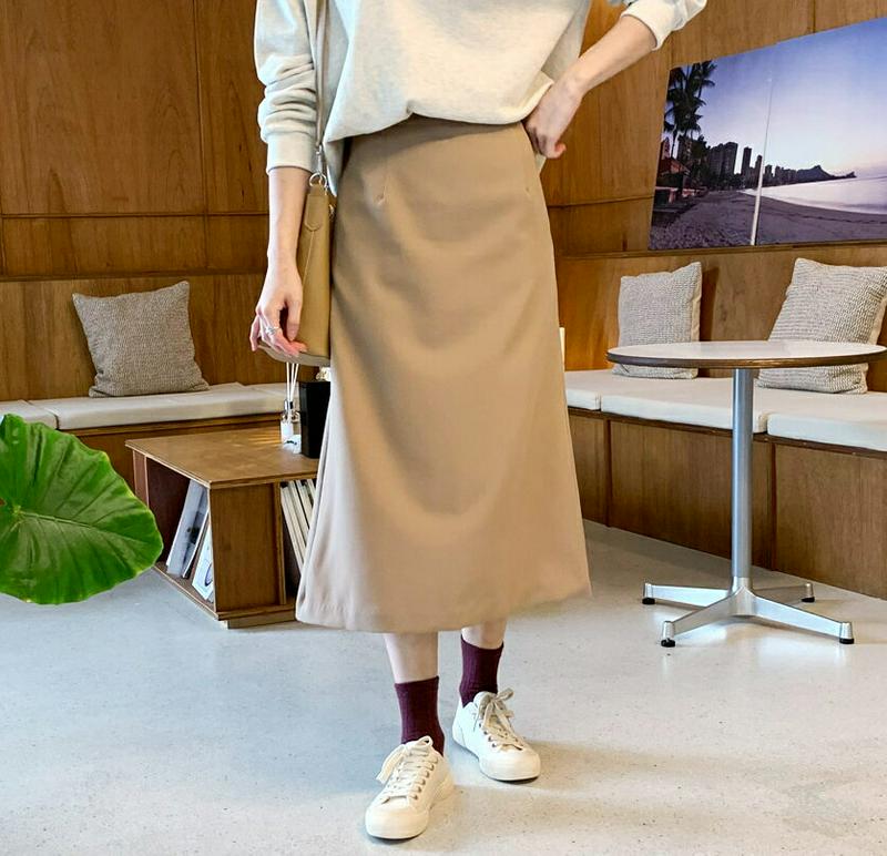 【新作10%OFF】Aラインロングスカート・全2色・t55975 レディース【sk】【韓国 ファッション ボトムス スカート ロ